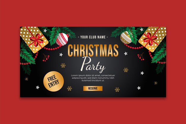 Modello di banner di Natale festivo