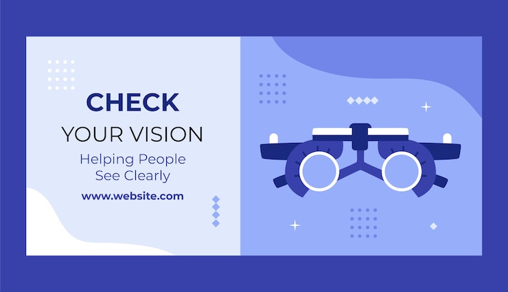 Vettore gratuito modello di banner di vendita optometrista design piatto