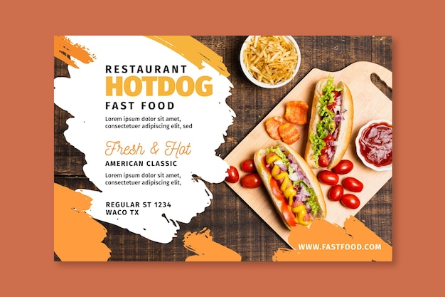 Modello di banner per cibo americano