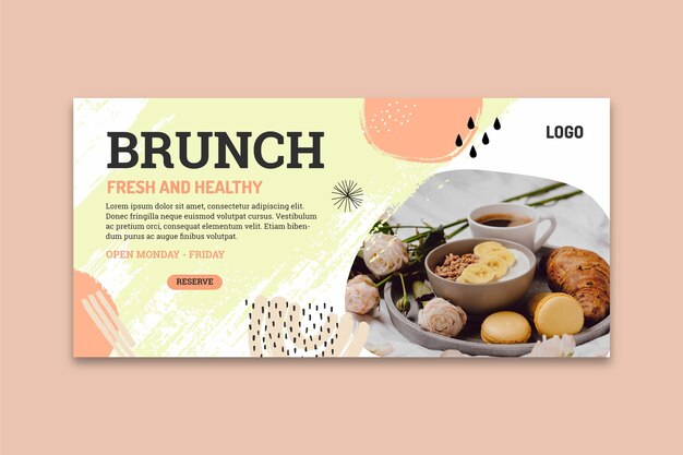 Modello di banner per il brunch