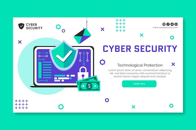 Modello di banner per la sicurezza informatica