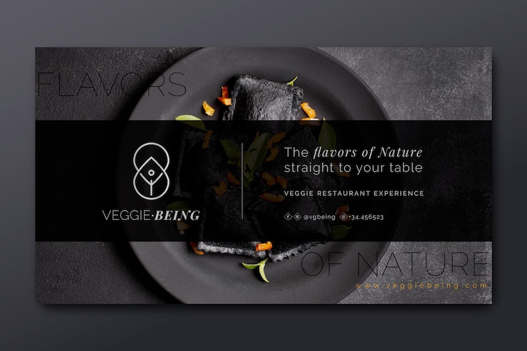 Vettore gratuito modello di banner ristorante sano