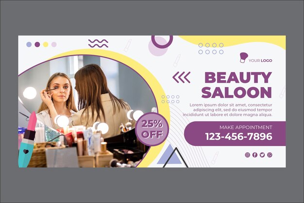 Modello di banner salone di bellezza