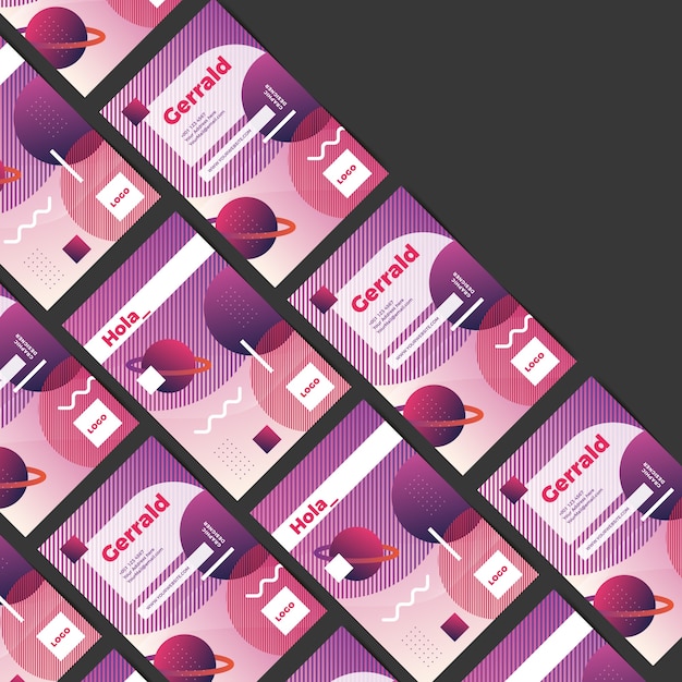 Modello di biglietto da visita divertente graphic designer