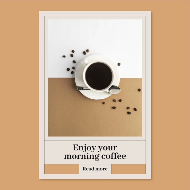Modello di blog del negozio di caffè minimalista