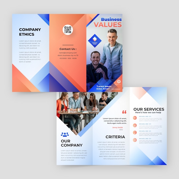 Modello di brochure aziendale sfumato