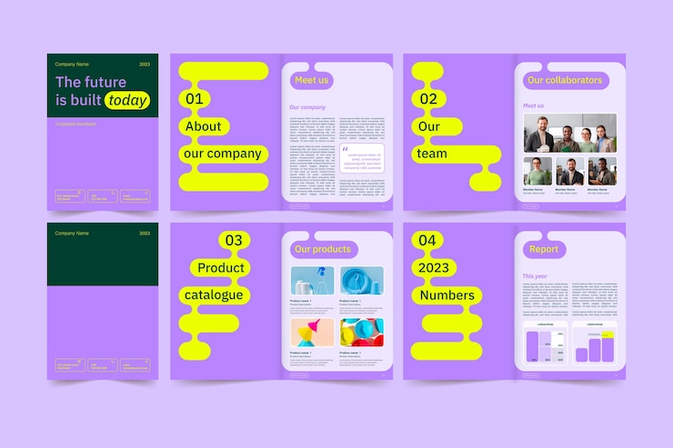 Vettore gratuito modello di brochure aziendale