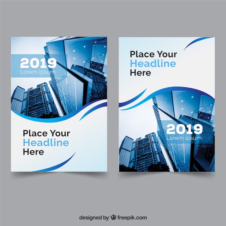 Vettore gratuito modello di brochure aziendali