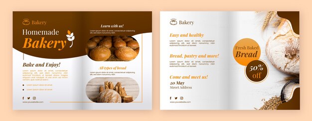 modello di brochure Bakery