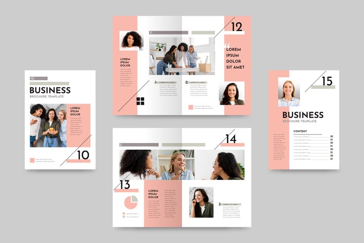 Vettore gratuito modello di brochure creativa bifold