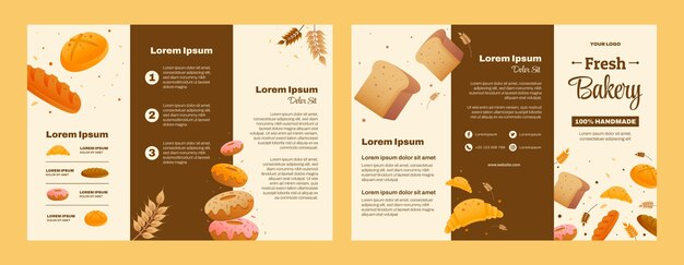 Modello di brochure da forno a gradiente