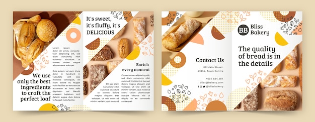 Modello di brochure da forno minimo