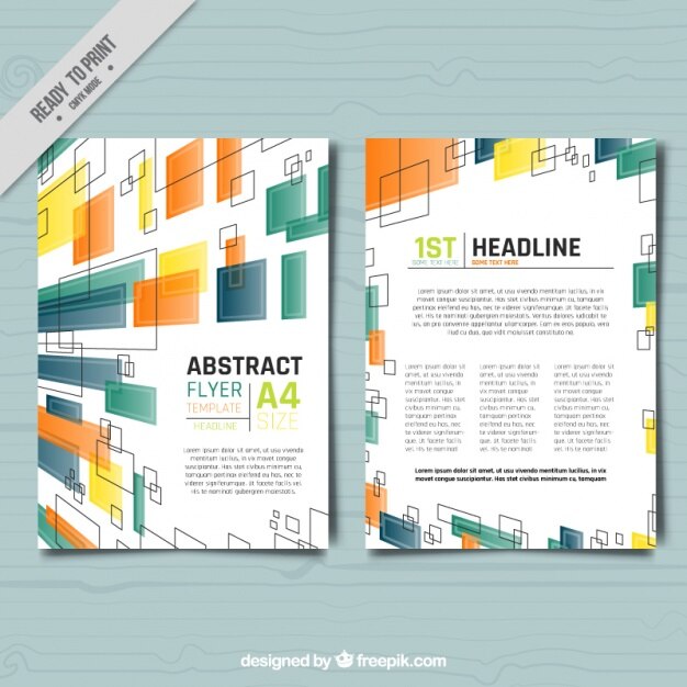 Vettore gratuito modello di brochure dal design moderno delle piazze