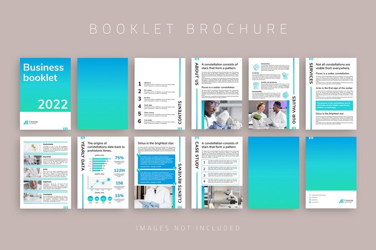 Vettore gratuito modello di brochure per opuscolo professionale con gradiente aziendale