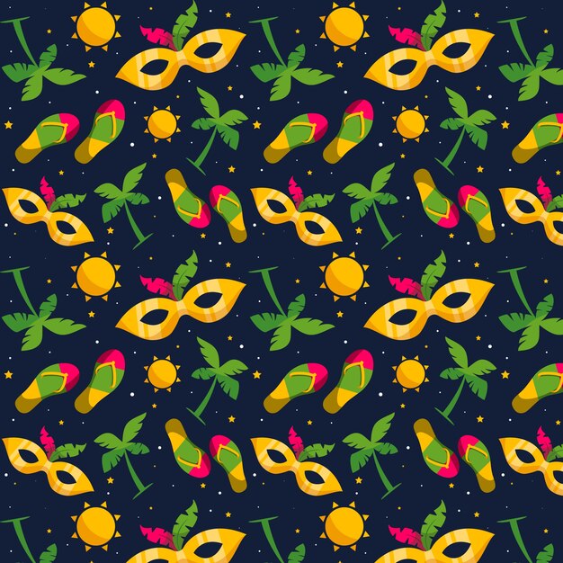 Modello di carnevale brasiliano design piatto