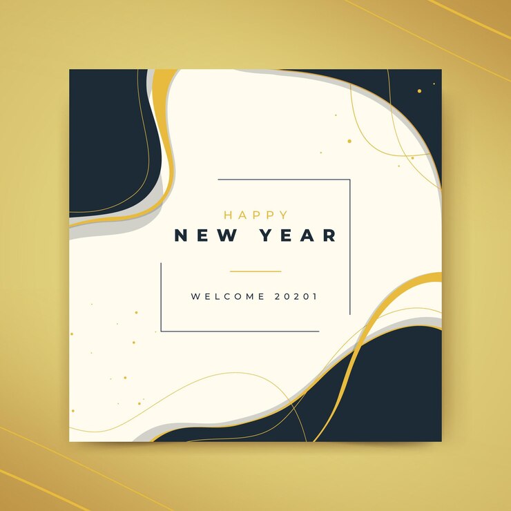 Vettore gratuito modello di carta di capodanno