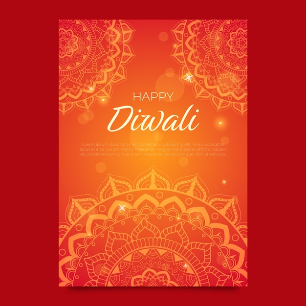 Modello di carta sfumata per la celebrazione del diwali