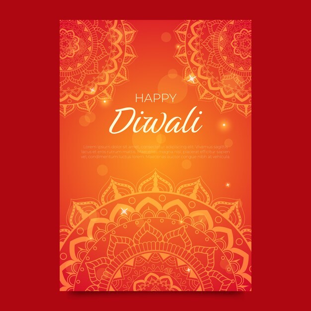 Modello di carta sfumata per la celebrazione del diwali