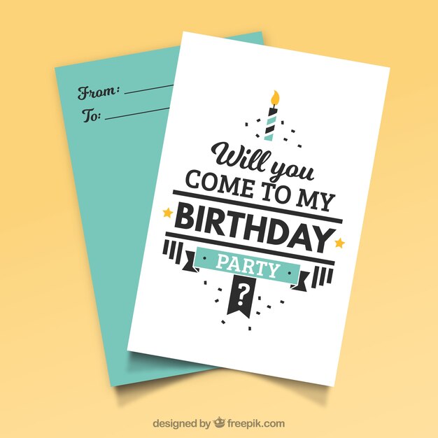 Modello di compleanno creativo