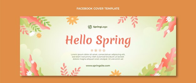 Modello di copertina dei social media di primavera sfumata