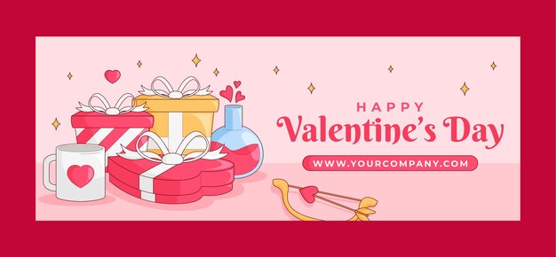 Modello di copertina dei social media per la celebrazione del giorno di San Valentino
