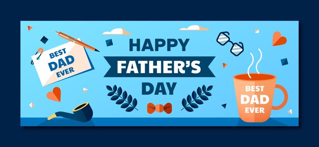 Modello di copertina dei social media per la celebrazione della festa del papà