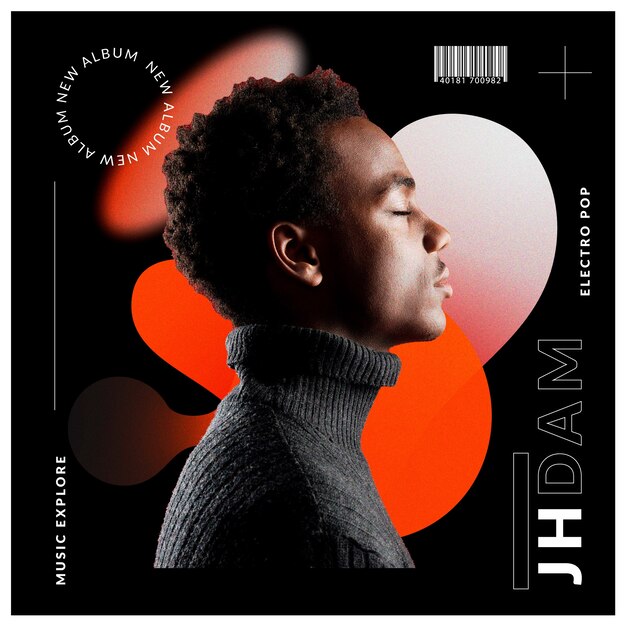 Modello di copertina dell'album sfumato