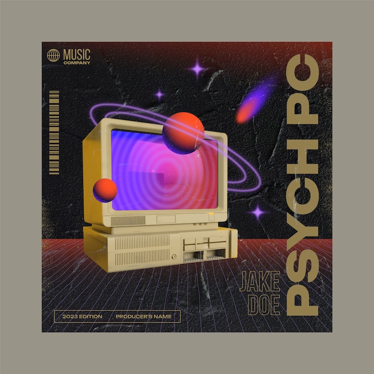 Vettore gratuito modello di copertina dell'album sfumato