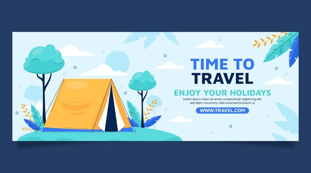 Modello di copertina di Facebook per l'avventura in viaggio