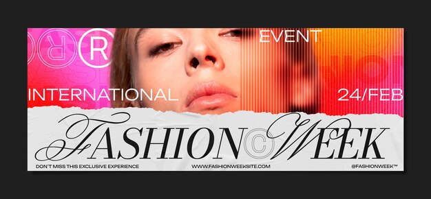 Modello di copertina di Facebook per la settimana della moda