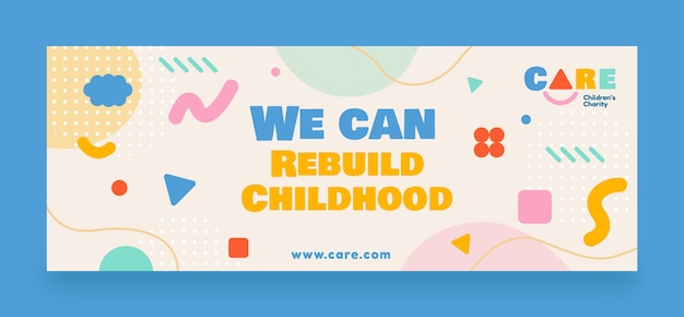 Modello di copertina facebook per eventi di beneficenza minimi