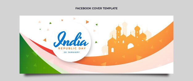 Modello di copertina per social media della festa della repubblica sfumata