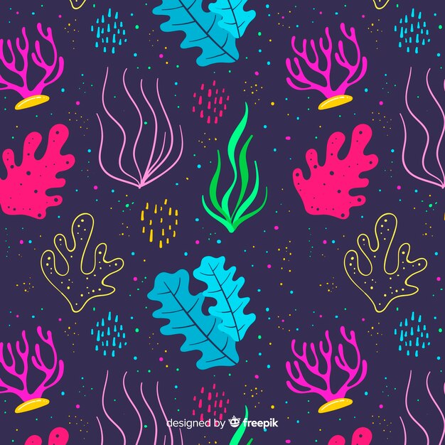 Modello di corallo disegnato a mano