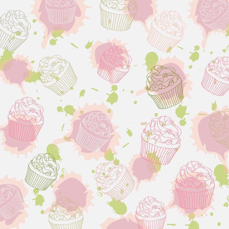 Vettore gratuito modello di cupcakes