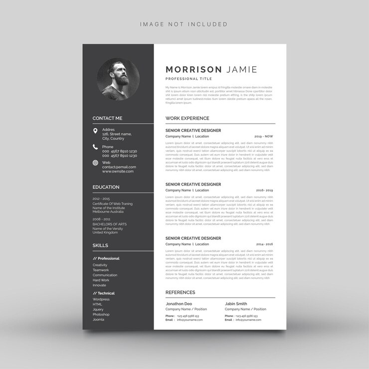 Modello di cv minimalista