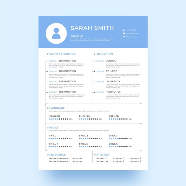 Modello di cv minimalista