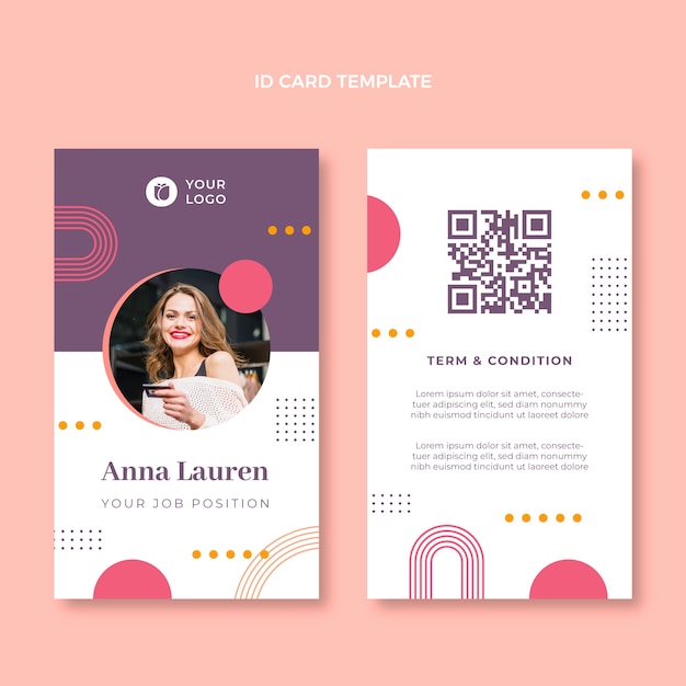 Modello di design boutique minimal design piatto