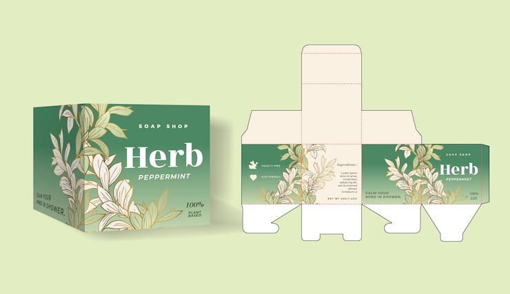 Vettore gratuito modello di design con box a gradiente
