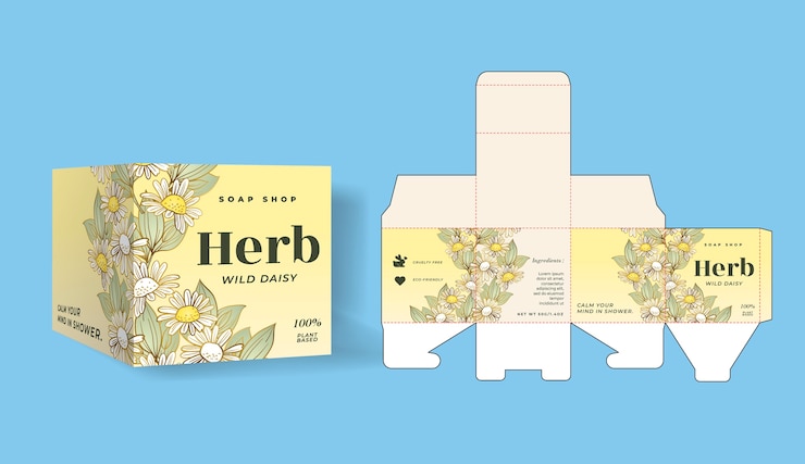 Vettore gratuito modello di design con box a gradiente