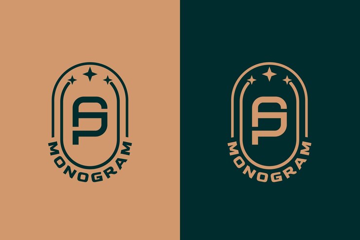 Vettore gratuito modello di design del logo monogramma ap design piatto