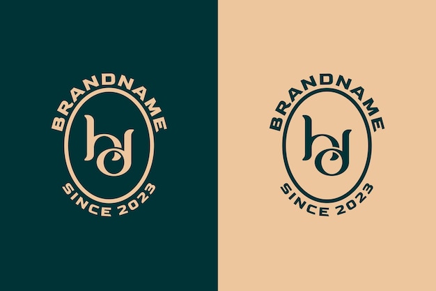 Modello di design del logo monogramma hd design piatto