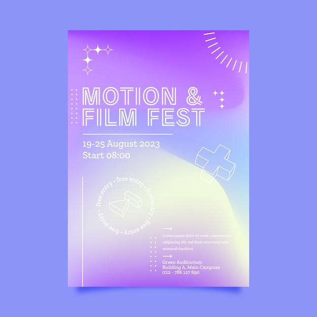 Modello di design del poster alla moda sfumato