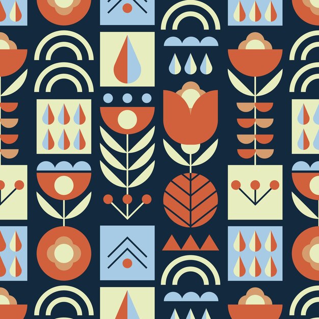 Modello di design scandinavo piatto
