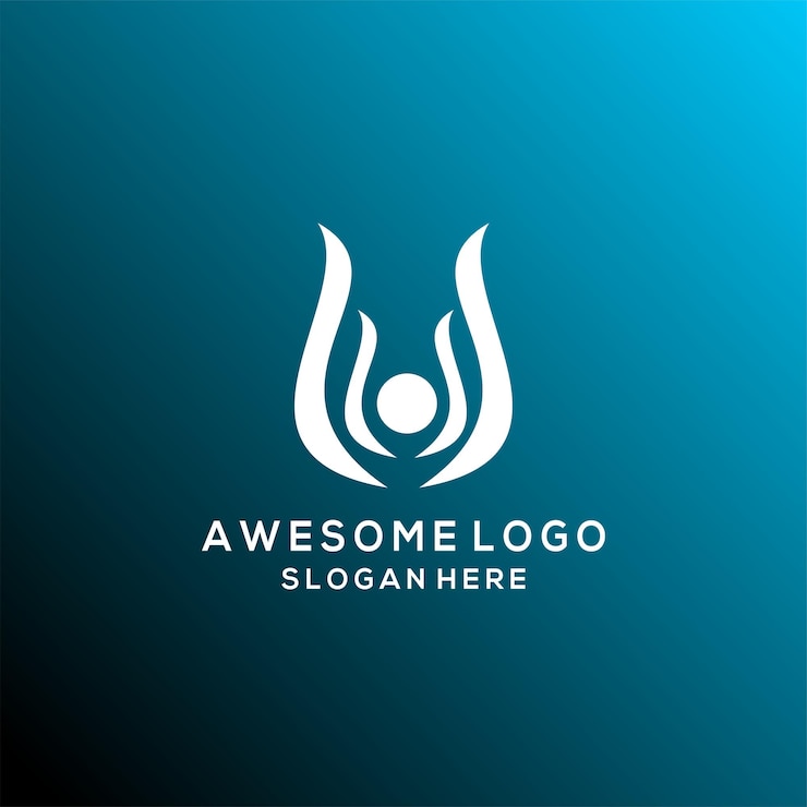 Vettore gratuito modello di design sfumato azienda logo verde foglia