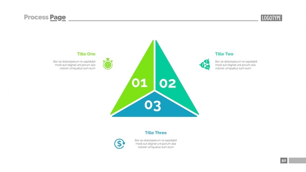 Modello di diapositiva Diagramma a triangolo