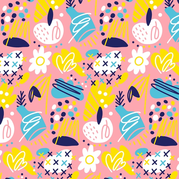 Modello di doodle astratto disegnato a mano