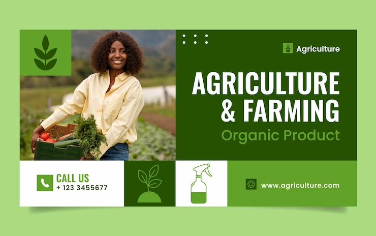 Vettore gratuito modello di facebook per l'azienda agricola flat design