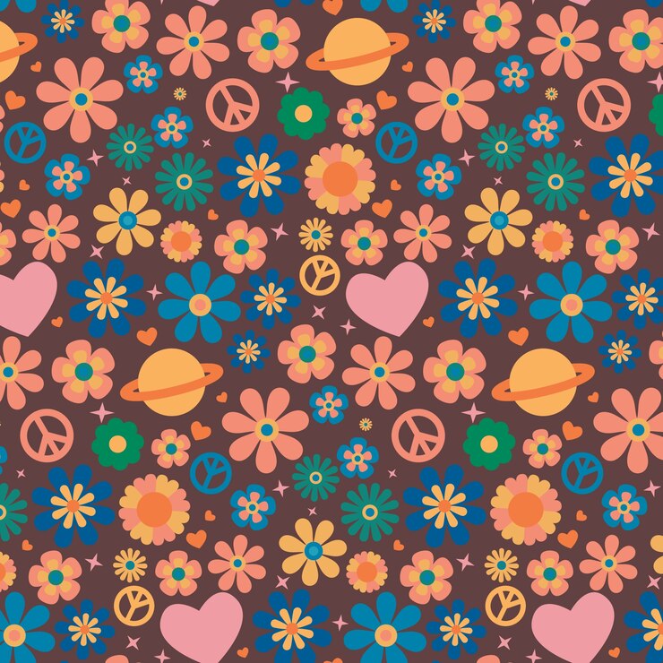 Vettore gratuito modello di fiori disegnato a mano