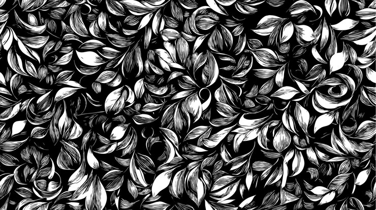 Vettore gratuito modello di foglie disegnate a mano