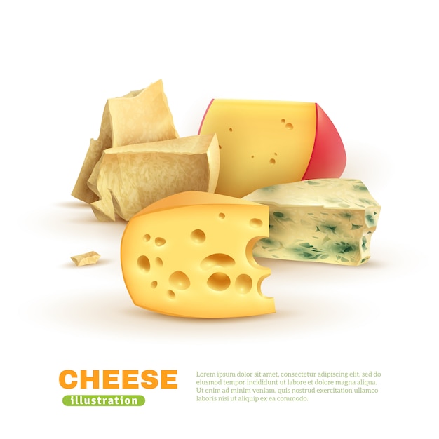 Modello di formaggio colorato